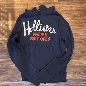 Hollister Men's Navy Hoodie